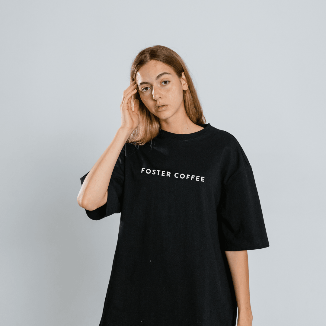 Foster Text Black T-Shirt - Foster Coffee