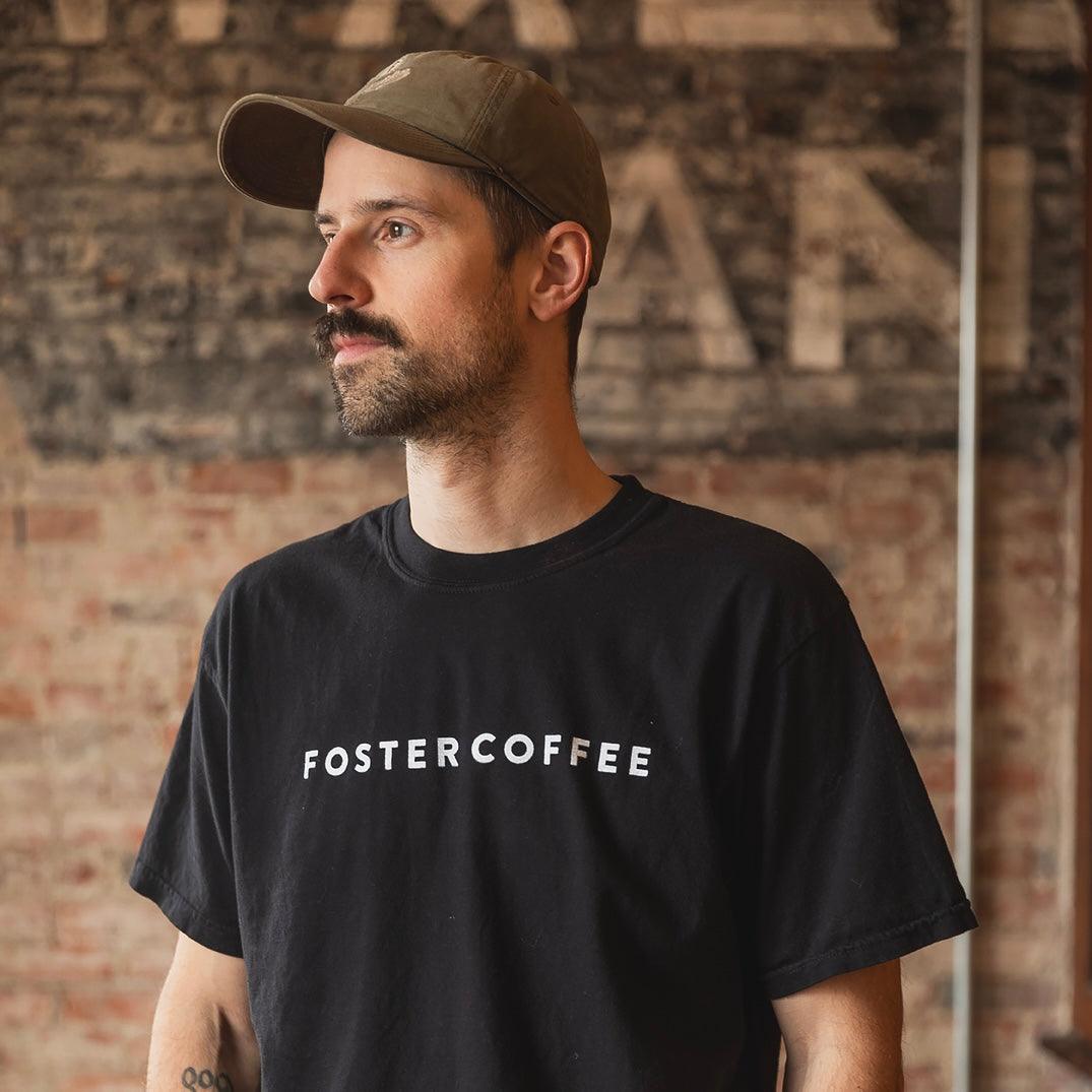 Foster Text Black T-Shirt - Foster Coffee
